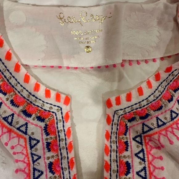 Lilly Pulitzer Amelia Sunburst white tunic top NWOT size Medium - Picture 7 of 12